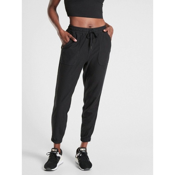 Athleta Pants - ✨2/$20 Athleta Farallon Jogger Pants Faded Black Size 0 Drawstring Athletic